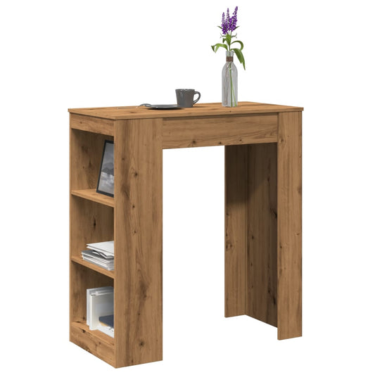 Bar Table with Racks Artisan Oak 95x47x103.5 cm Engineered Wood