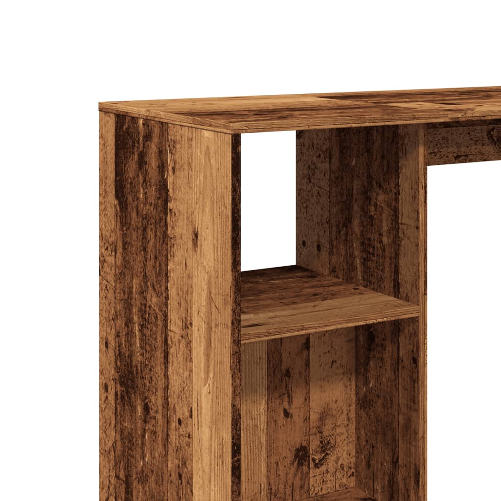 Bar Table with Shelf Old Wood 124x46x103.5 cm Engineered Wood