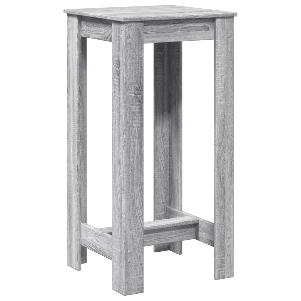 Bar Table Grey Sonoma 51x50x103.5 cm Engineered Wood