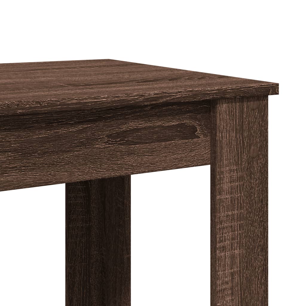 Bar Table Brown Oak 51x50x103.5 cm Engineered Wood