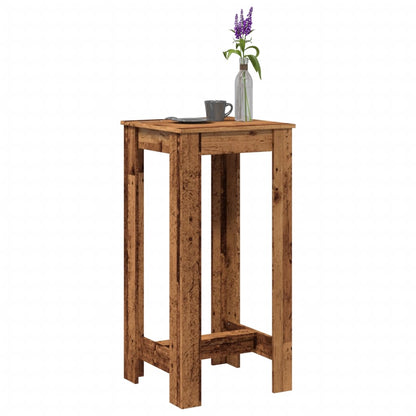 Bar Table Old Wood 51x50x103.5 cm Engineered Wood