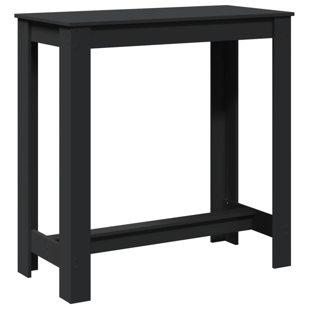 Bar Table Black 102x50x103.5 cm Engineered Wood