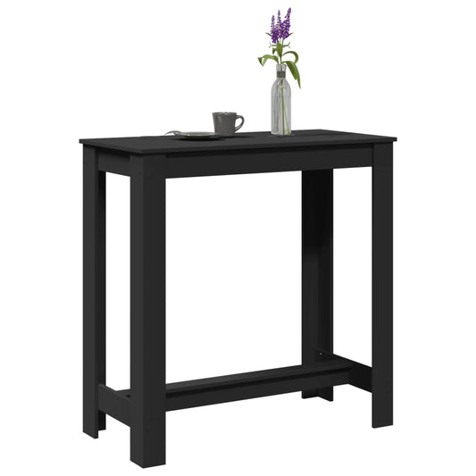 Bar Table Black 102x50x103.5 cm Engineered Wood