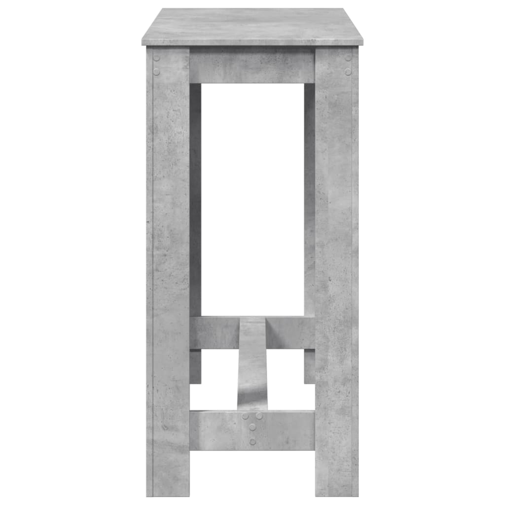 Bar Table Concrete Grey 102x50x103.5 cm Engineered Wood