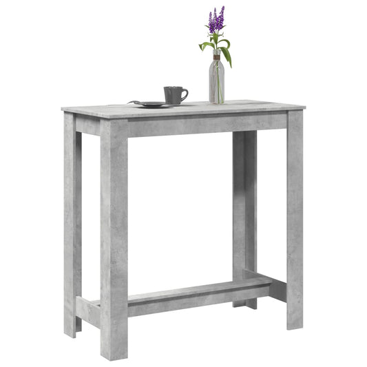 Bar Table Concrete Grey 102x50x103.5 cm Engineered Wood