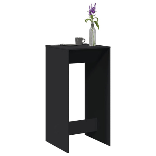 Bar Table Black 51x50x103.5 cm Engineered Wood