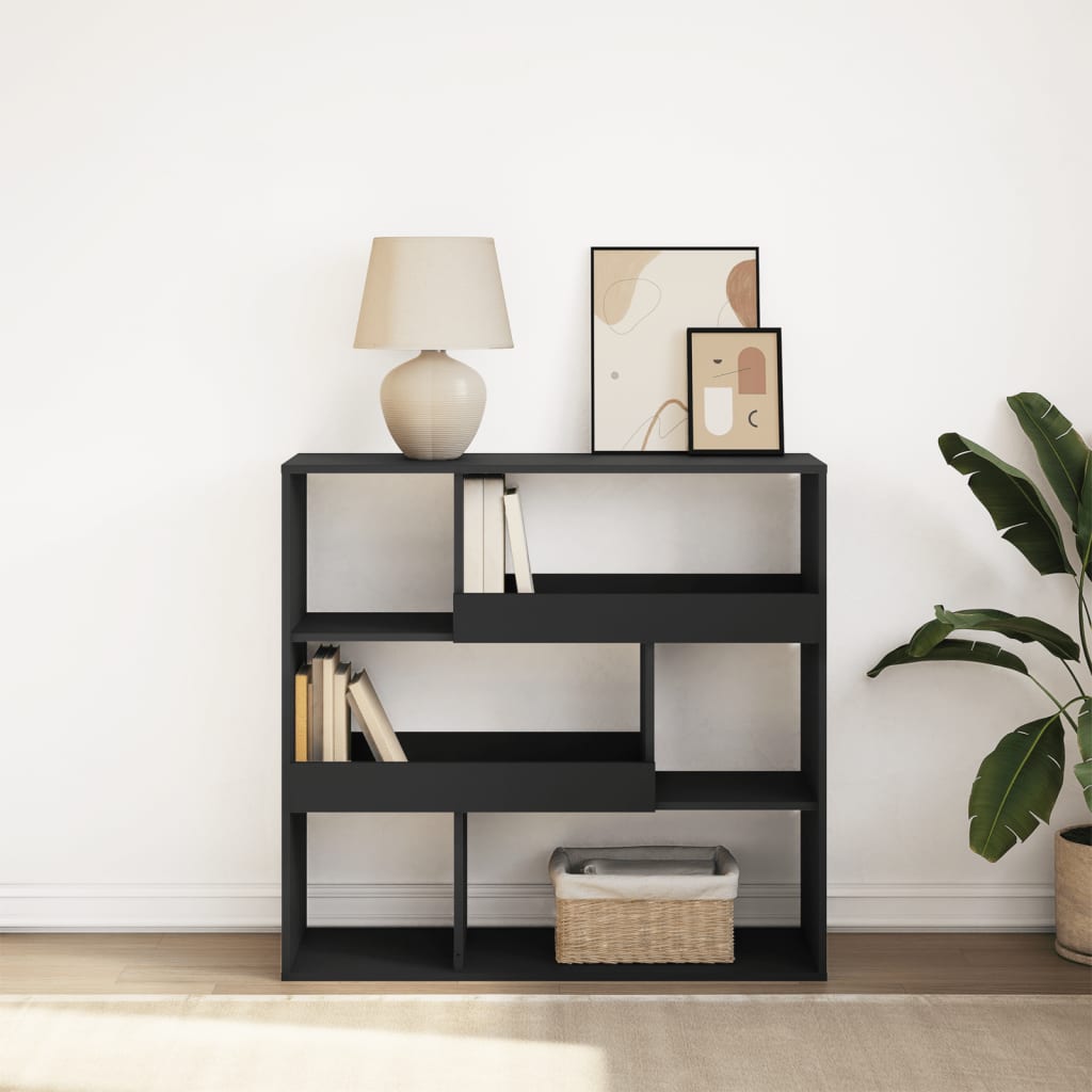 Book Cabinet/Room Divider Black 100x33x94.5 cm