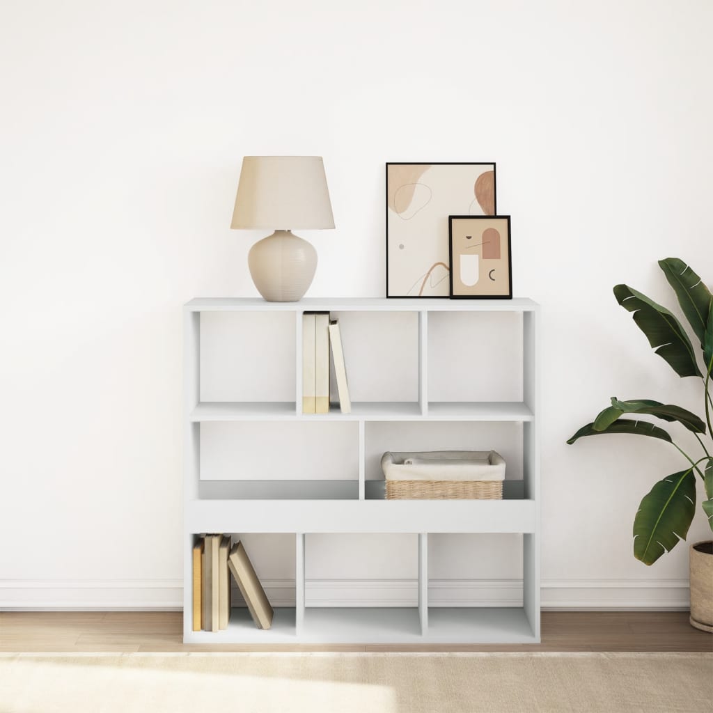 Book Cabinet/Room Divider White 100x33x94.5 cm