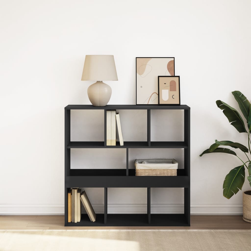 Book Cabinet/Room Divider Black 100x33x94.5 cm