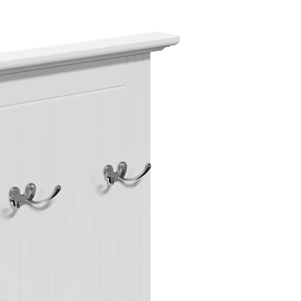 Hallway Cabinet with Hooks BODO White 50x40x157 cm
