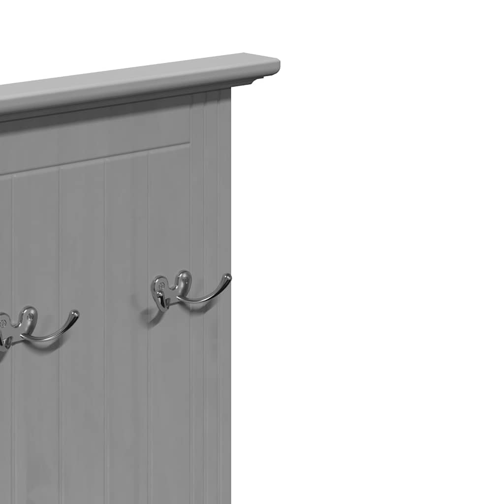 Hallway Cabinet with Hooks BODO Grey 50x40x157 cm
