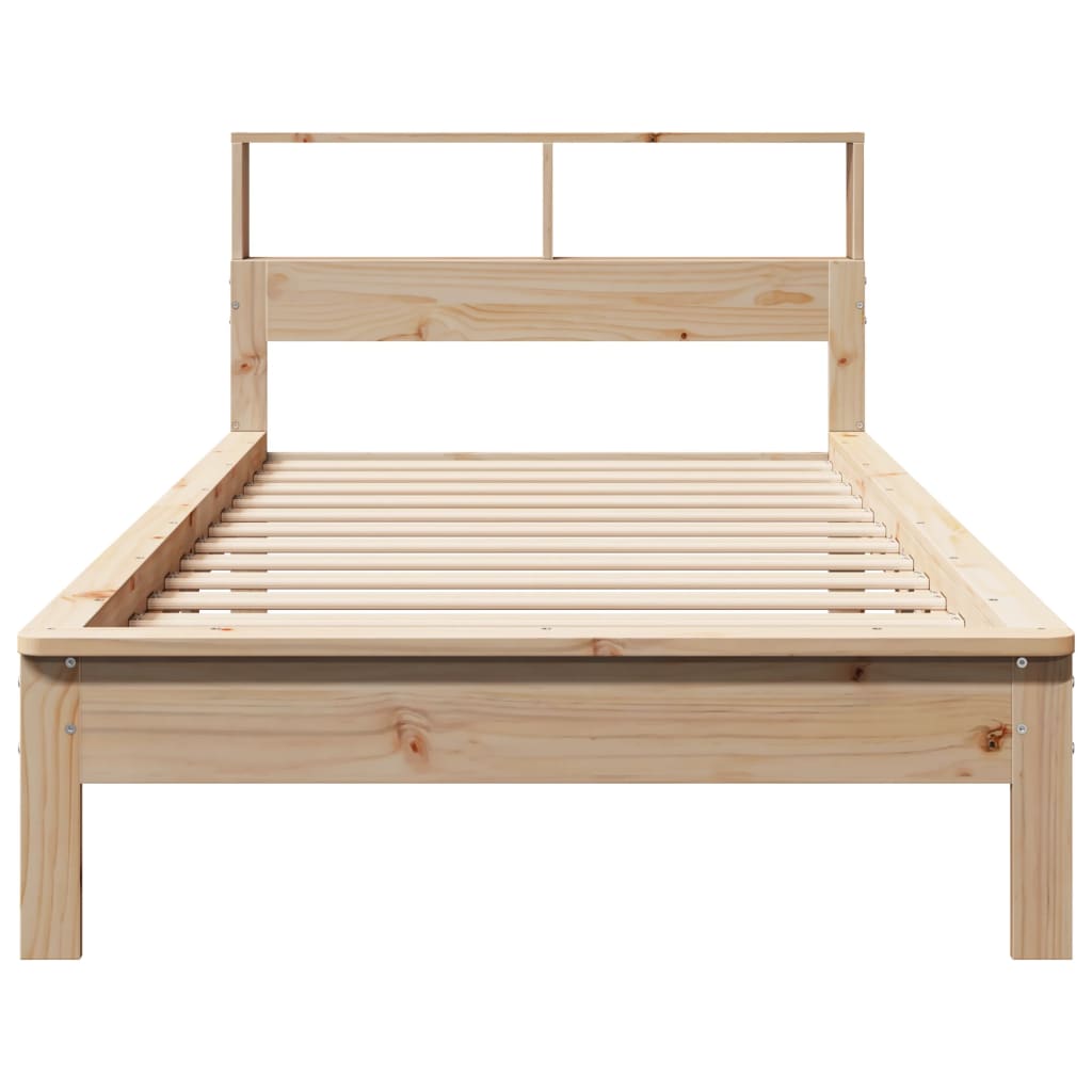 Bookcase Bed without Mattress 100x200 cm Solid Wood Pine