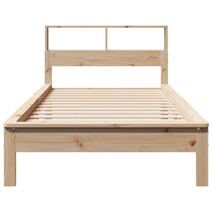 Bookcase Bed without Mattress 90x200 cm Solid Wood Pine