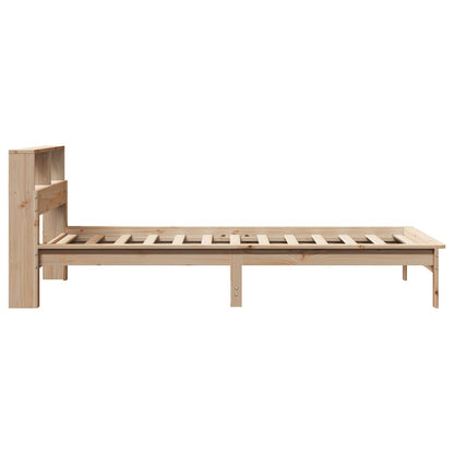 Bookcase Bed without Mattress 90x200 cm Solid Wood Pine
