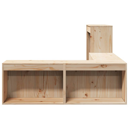 Bedside Cabinet with Desk 222x122x75 cm Solid Wood Pine