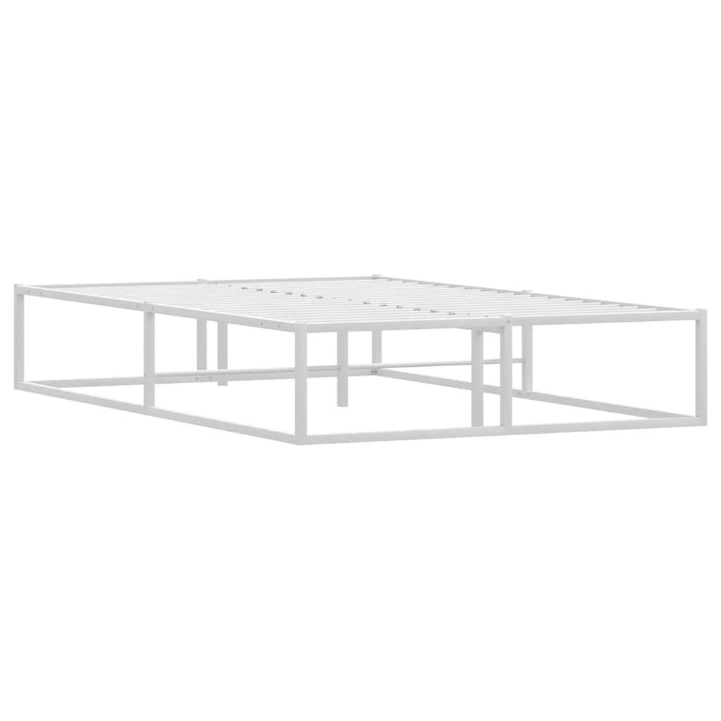 Bed Frame without Mattress White 120x200 cm Metal