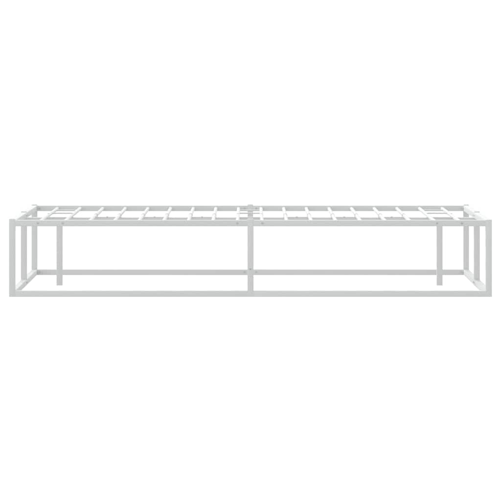 Bed Frame without Mattress White 120x200 cm Metal