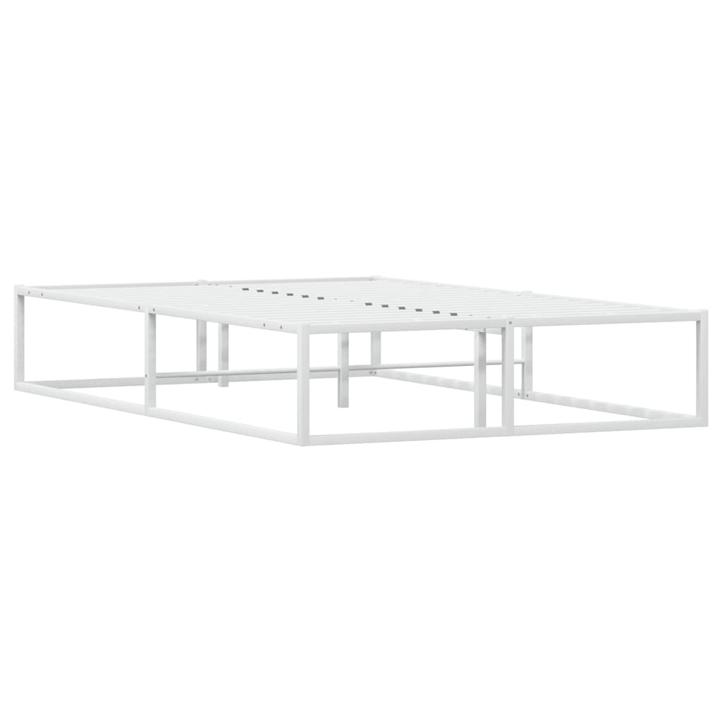 Bed Frame without Mattress White 120x200 cm Metal