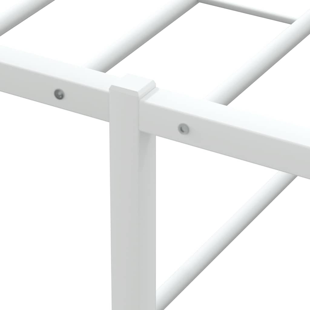 Bed Frame without Mattress White 120x200 cm Metal