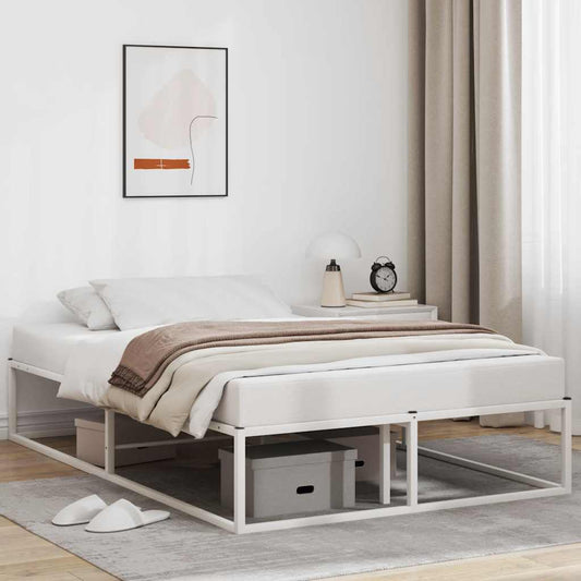 Bed Frame without Mattress White 120x200 cm Metal