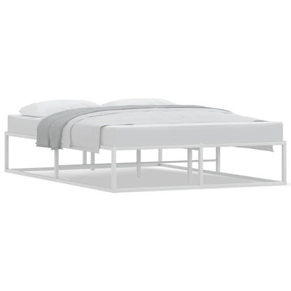 Bed Frame without Mattress White 140x200 cm Metal