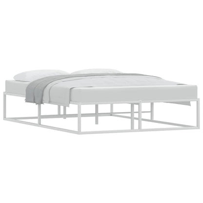 Bed Frame without Mattress White 140x200 cm Metal