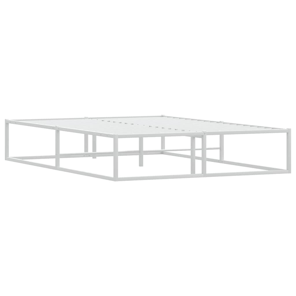 Bed Frame without Mattress White 140x200 cm Metal