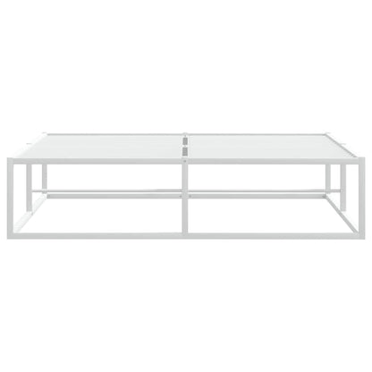 Bed Frame without Mattress White 140x200 cm Metal