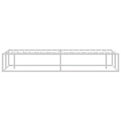 Bed Frame without Mattress White 140x200 cm Metal