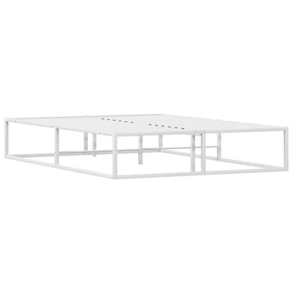 Bed Frame without Mattress White 140x200 cm Metal