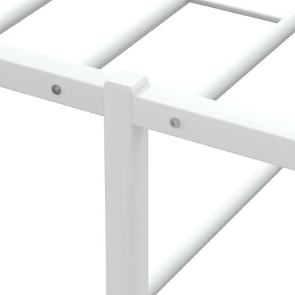 Bed Frame without Mattress White 140x200 cm Metal
