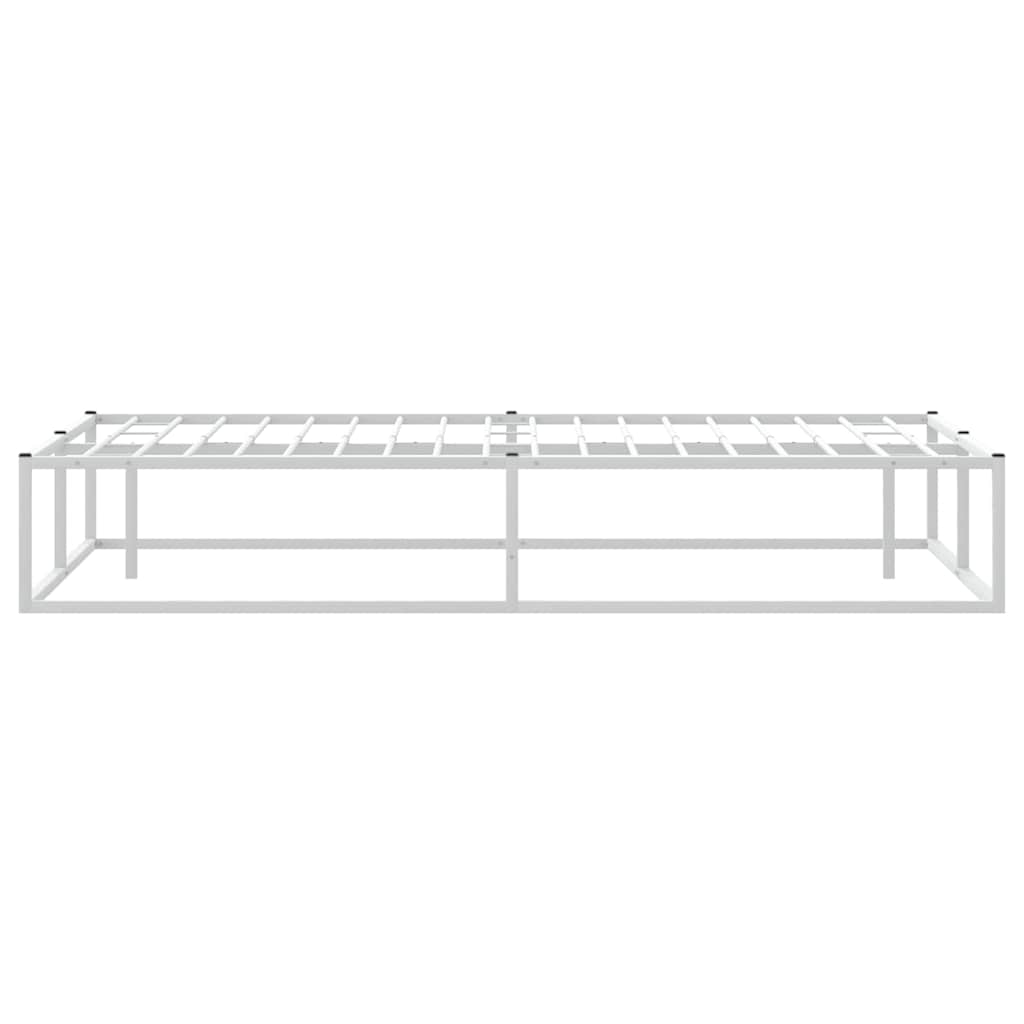 Bed Frame without Mattress White 180x200 cm Super King Metal