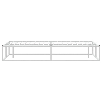 Bed Frame without Mattress White 180x200 cm Super King Metal