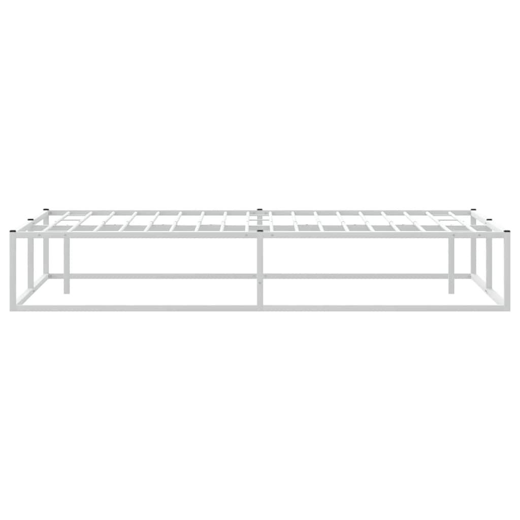 Bed Frame without Mattress White 180x200 cm Super King Metal
