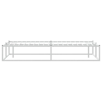 Bed Frame without Mattress White 180x200 cm Super King Metal