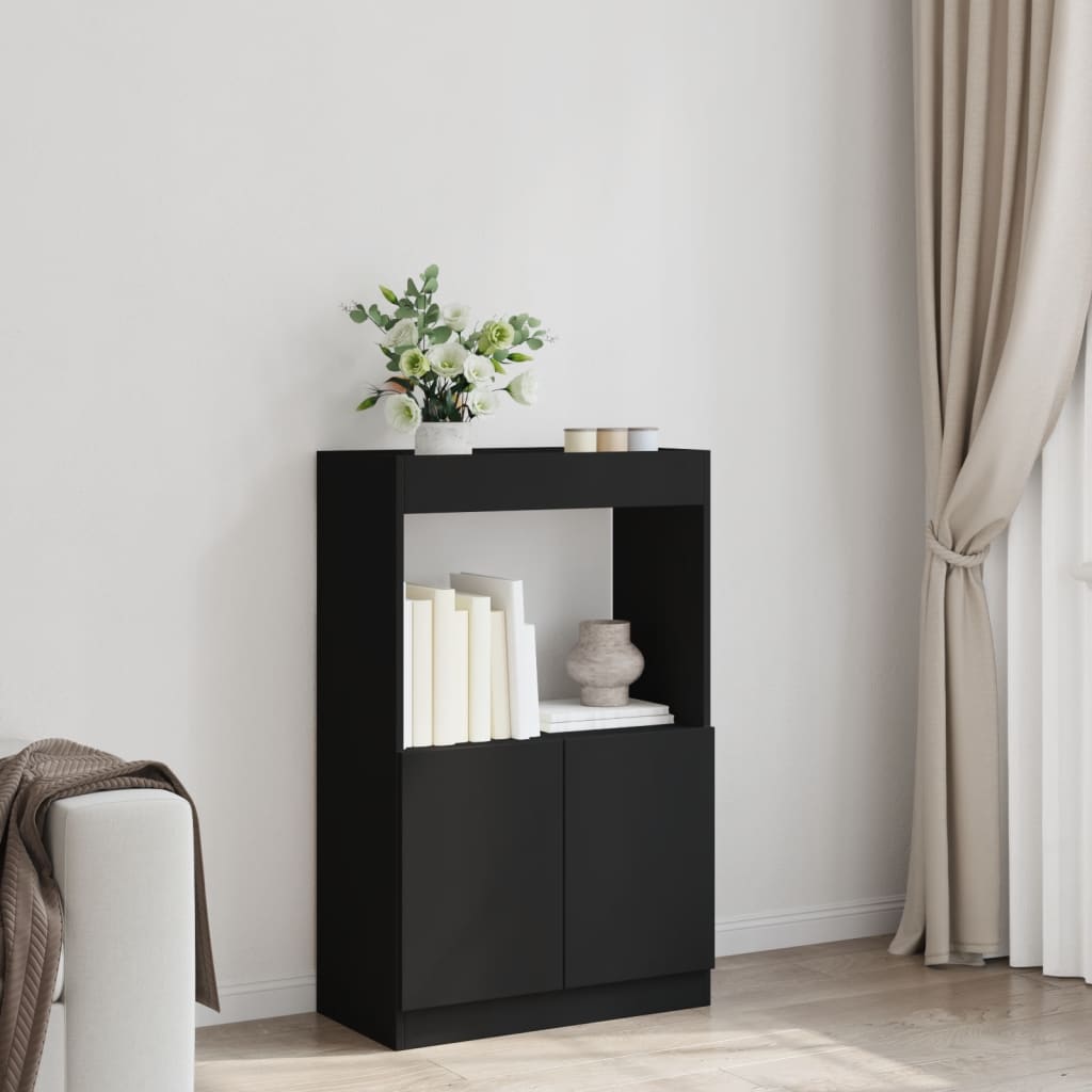 Highboard Black 63x33x100 cm Engineered Wood