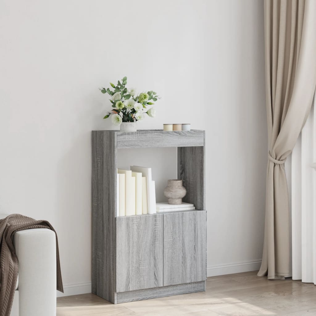 Highboard Grey Sonoma 63x33x100 cm Engineered Wood