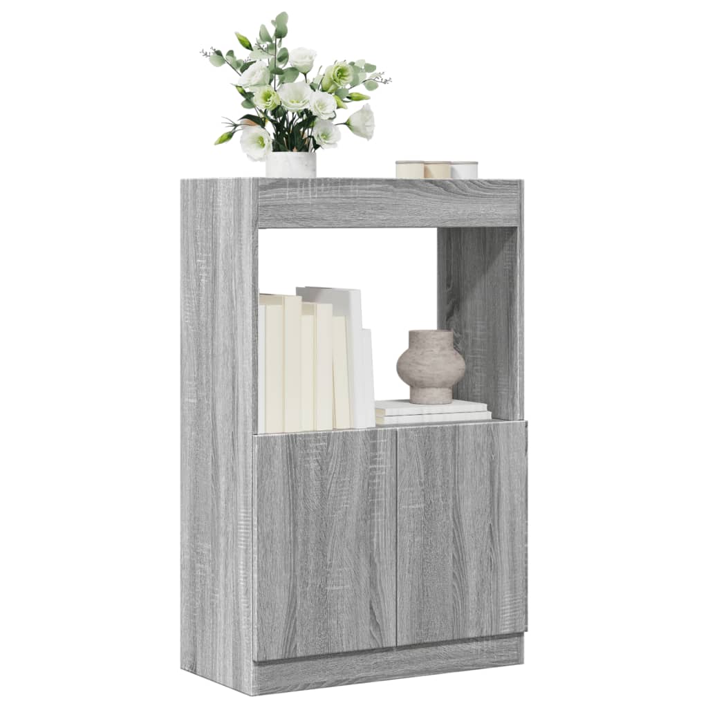 Highboard Grey Sonoma 63x33x100 cm Engineered Wood