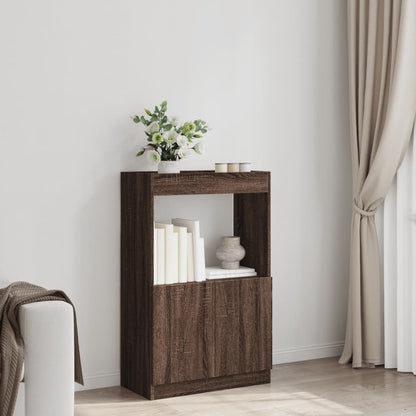 Highboard Brown Oak 63x33x100 cm Engineered Wood