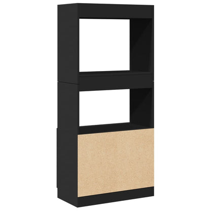 Highboard Black 63x33x140 cm Engineered Wood