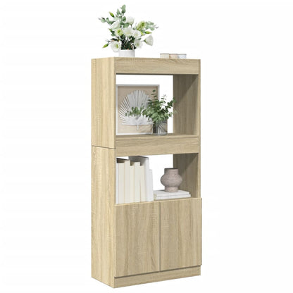 Highboard Sonoma Oak 63x33x140 cm Engineered Wood