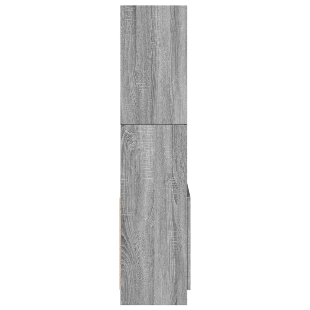 Highboard Grey Sonoma 63x33x140 cm Engineered Wood