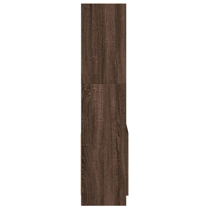 Highboard Brown Oak 63x33x140 cm Engineered Wood