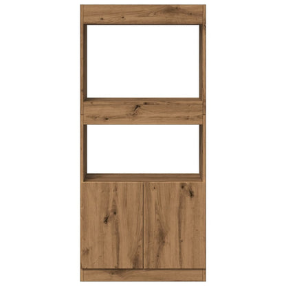 Highboard Artisian Oak 63x33x140 cm Engineered Wood