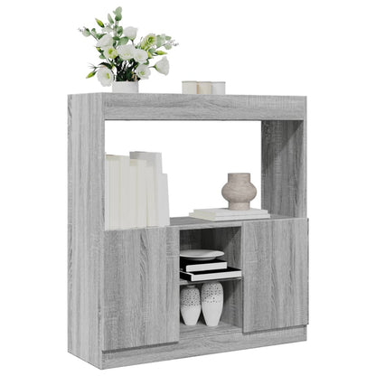 Highboard Grey Sonoma 92x33x100 cm Engineered Wood