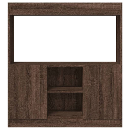 Highboard Brown Oak 92x33x100 cm Engineered Wood