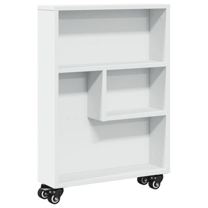 Narrow Storage Trolley White 48x13x68 cm Engineered Wood