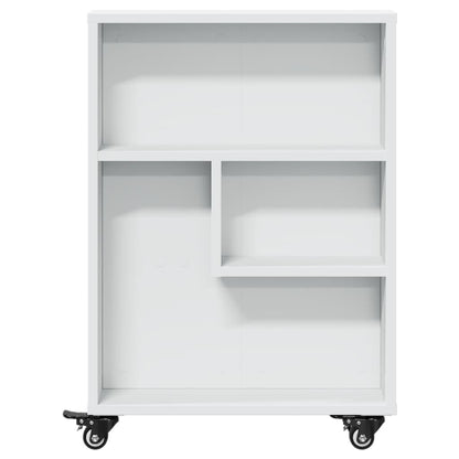 Narrow Storage Trolley White 48x13x68 cm Engineered Wood