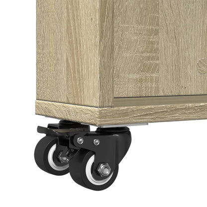 Narrow Storage Trolley Sonoma Oak 48x13x68 cm Engineered Wood