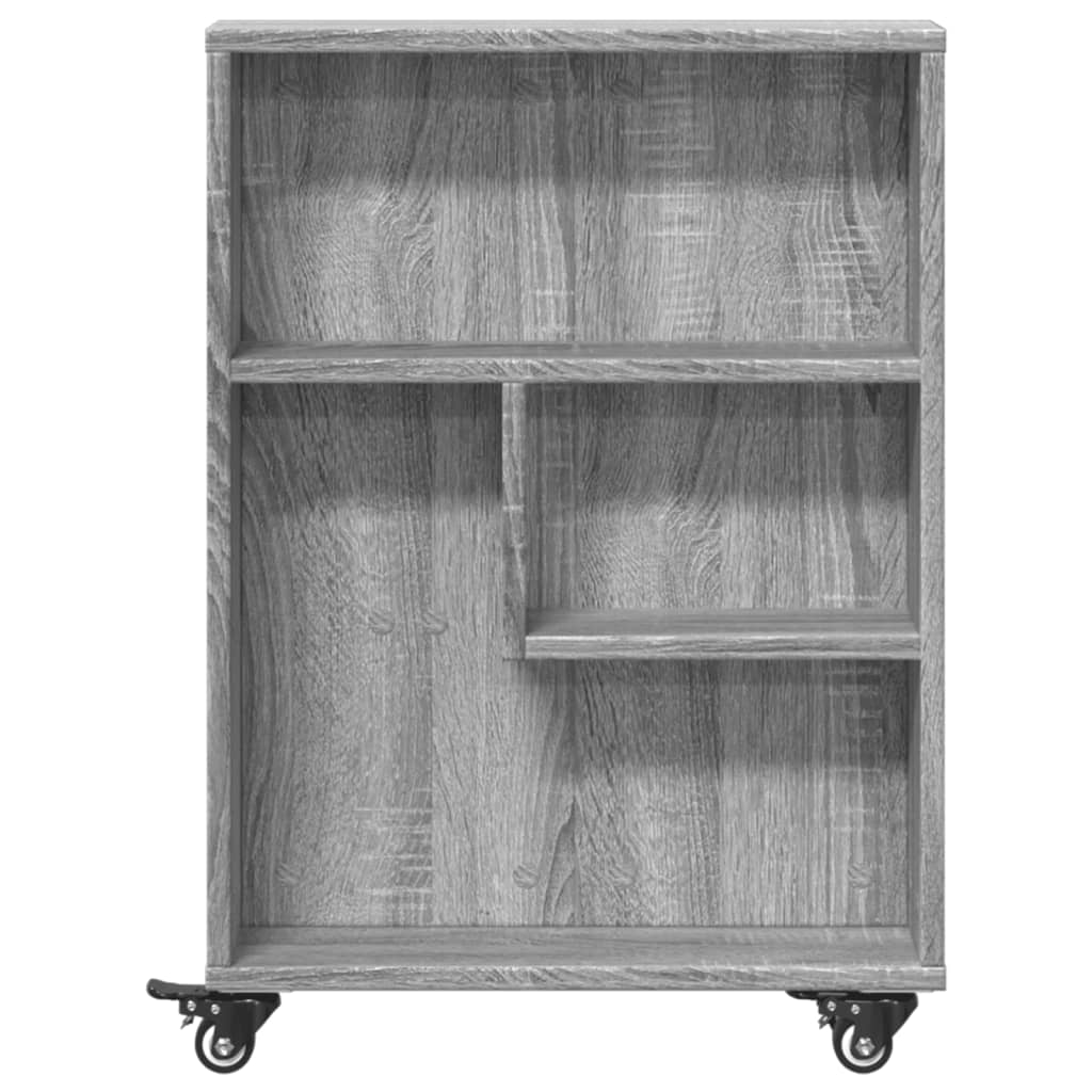 Narrow Storage Trolley Grey Sonoma 48x13x68 cm Engineered Wood